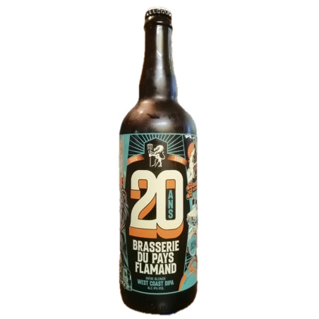 20 Years Anniversary Beer Brewery du Pays Flamand WEST COAST DIPA 8° 75 cl