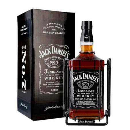 JACK DANIEL'S Old No. 7 3-Liter Bottle on a Cradle Stand