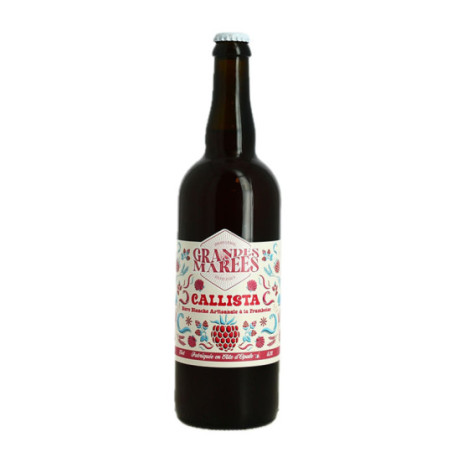 CALLISTA Beer a raspberry-flavoured wheat Craft beer from the Grande Marées brewery