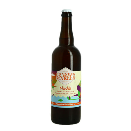 NODDI Beer Artisanal Gose Beer with Passion Fruit, Kumquat and Lime, 5.2°, 75 cl, by Brewery Grandes Marées
