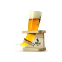La Corne du Bois des Pendus 33 Beer Glass with its wooden support
