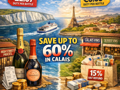 UK wine Price Vs Calais, France, how much you can save in 2026?